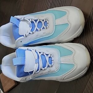 White, Blue and Teal Sneakers